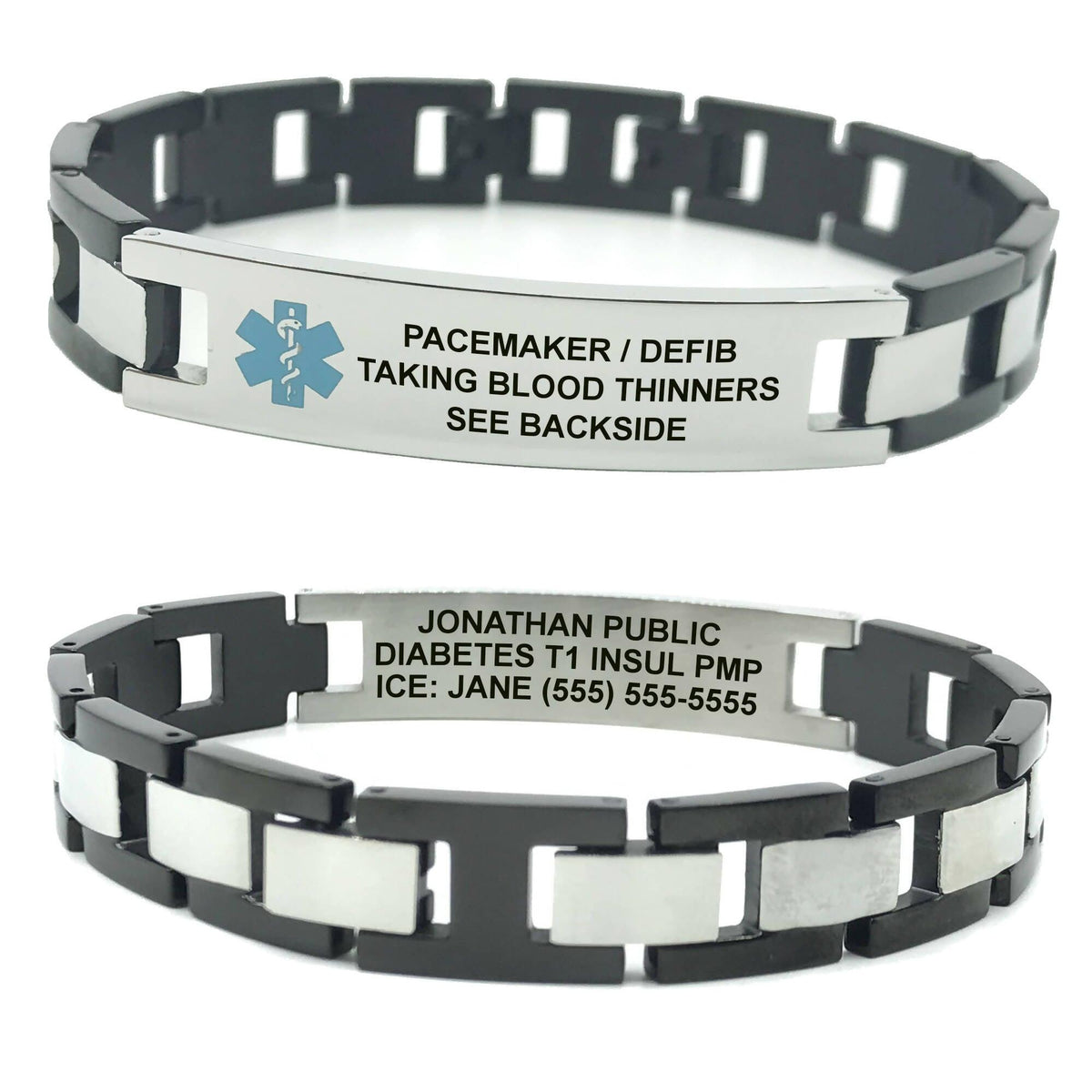 EpicBand Duo Reversible Medical Alert ID Bracelets – Free Custom