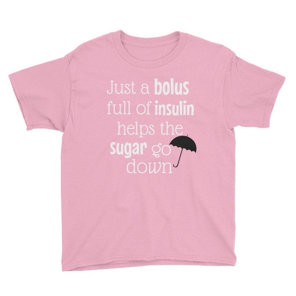 Dia-Be-Tees Spoonful of Sugar Diabetes Youth Short Sleeve T-Shirt - The Useless Pancreas