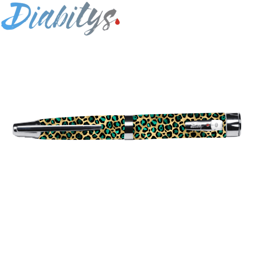 Humapen Luxura Lilly Insulin Pen Sticker - Gold & Teal Leopard - The Useless Pancreas