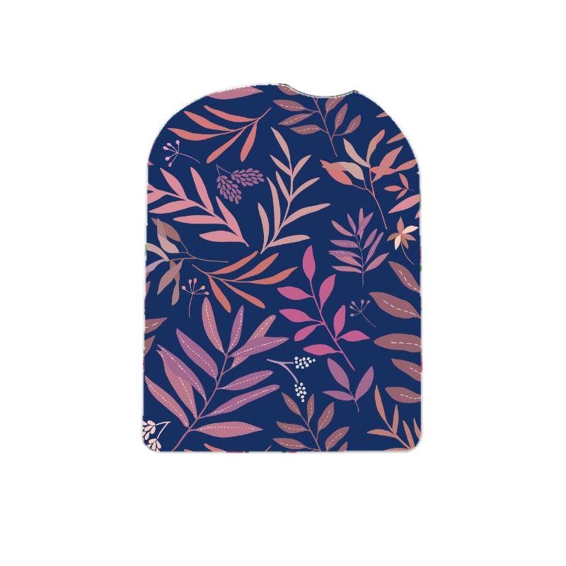 Omnipod Cover Sticker (Navy Leaves) - The Useless Pancreas