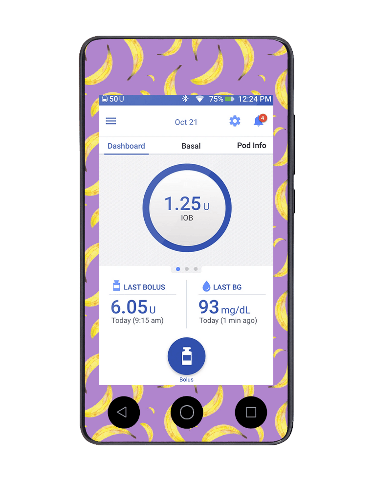 Omnipod DASH Cover (Go Bananas) - The Useless Pancreas