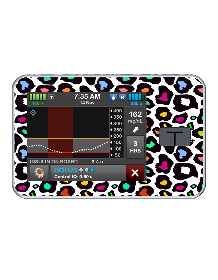 T:slim Cover Sticker (Neon Leopard) - The Useless Pancreas