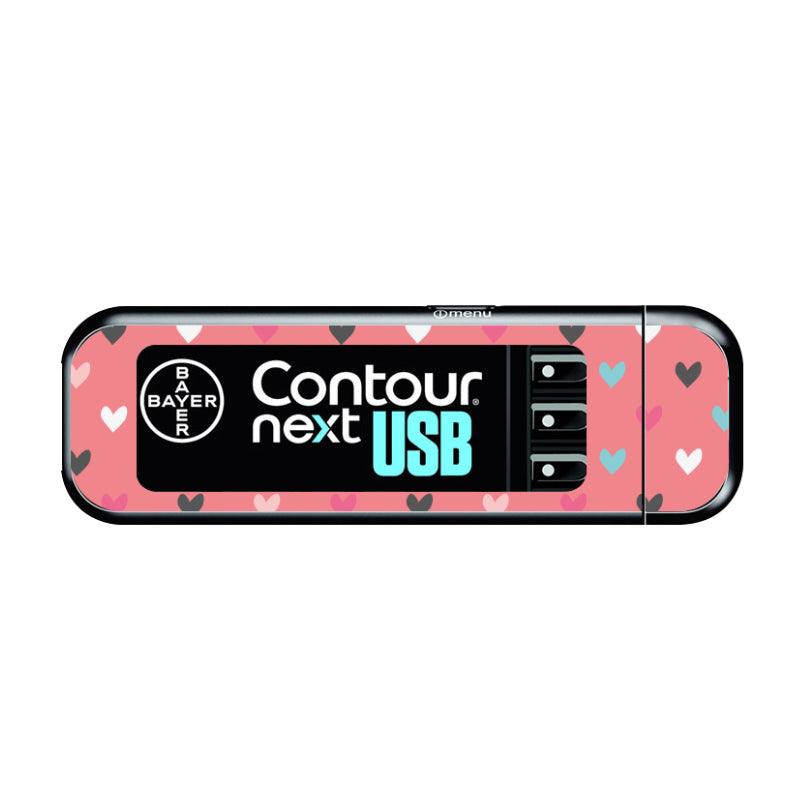 Bayer Contour Next USB Vinyl Sticker (Heart to Heart)