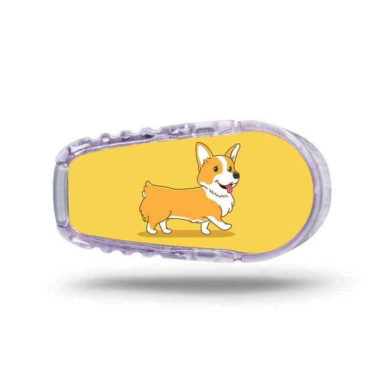 Dexcom G6 transmitter sticker: Corgi dog - The Useless Pancreas