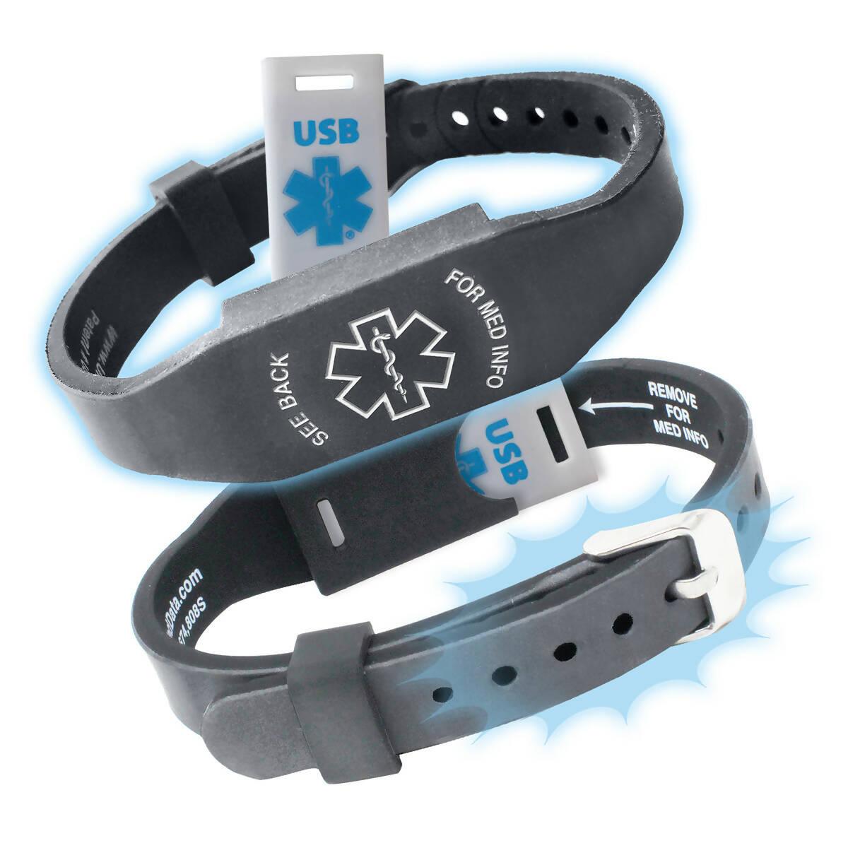24/7 Wear Medical Alert Bracelets with Safety Clasp Option