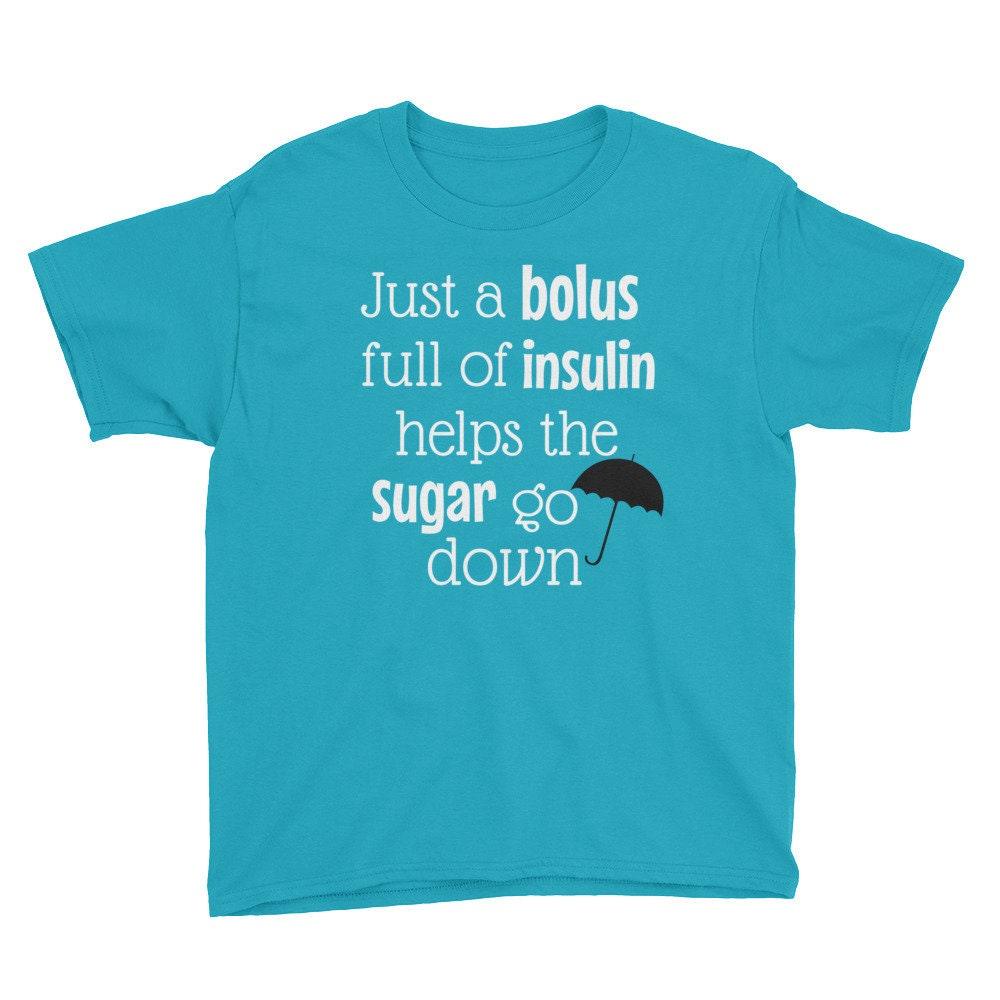 Dia-Be-Tees Spoonful of Sugar Diabetes Youth Short Sleeve T-Shirt - The Useless Pancreas