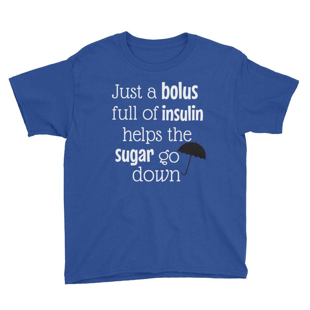 Dia-Be-Tees Spoonful of Sugar Diabetes Youth Short Sleeve T-Shirt - The Useless Pancreas