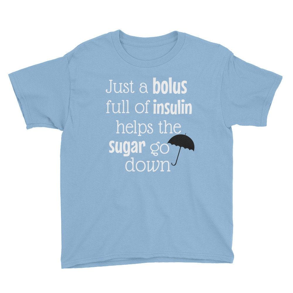 Dia-Be-Tees Spoonful of Sugar Diabetes Youth Short Sleeve T-Shirt - The Useless Pancreas