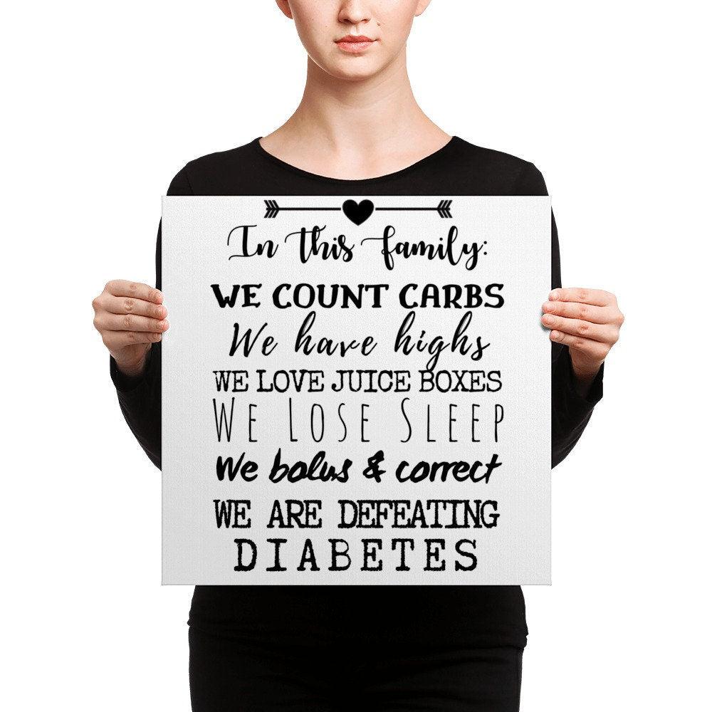 Dia-Be-Tees In This Family Diabetes T1D Canvas - The Useless Pancreas
