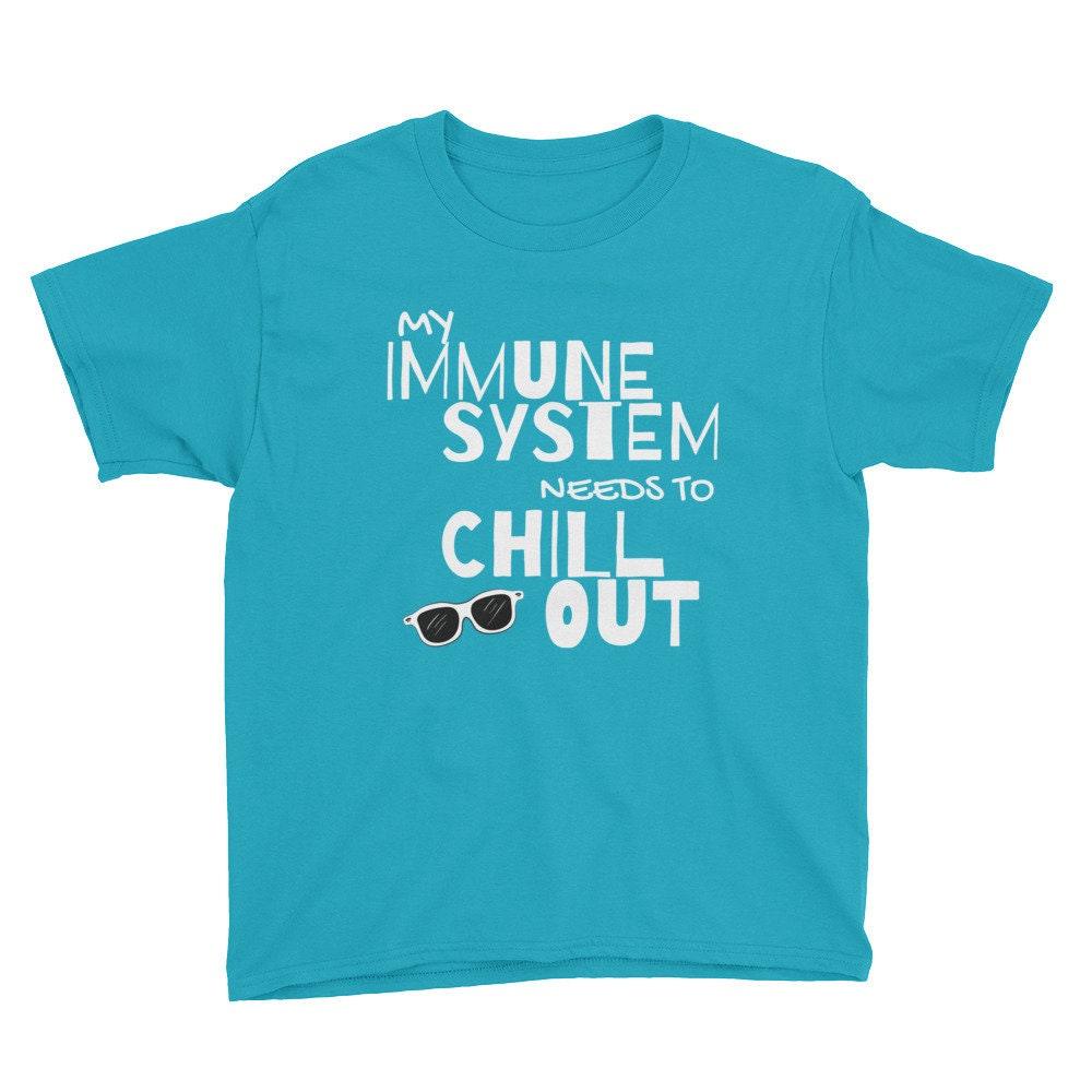 Dia-Be-Tees Immune System Chill Diabetes Youth Short Sleeve T-Shirt - The Useless Pancreas