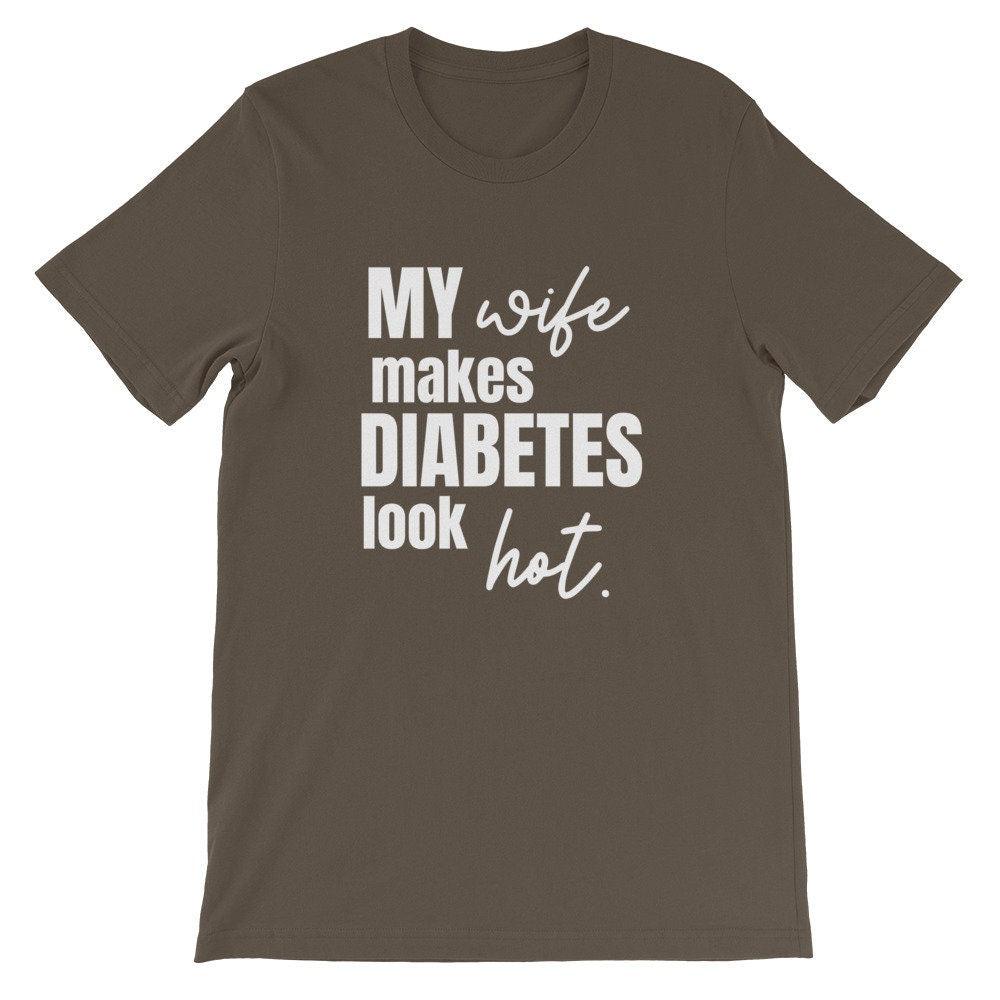 Dia-Be-Tees My Wife makes Diabetes look Hot Short-Sleeve Unisex T-Shirt - The Useless Pancreas