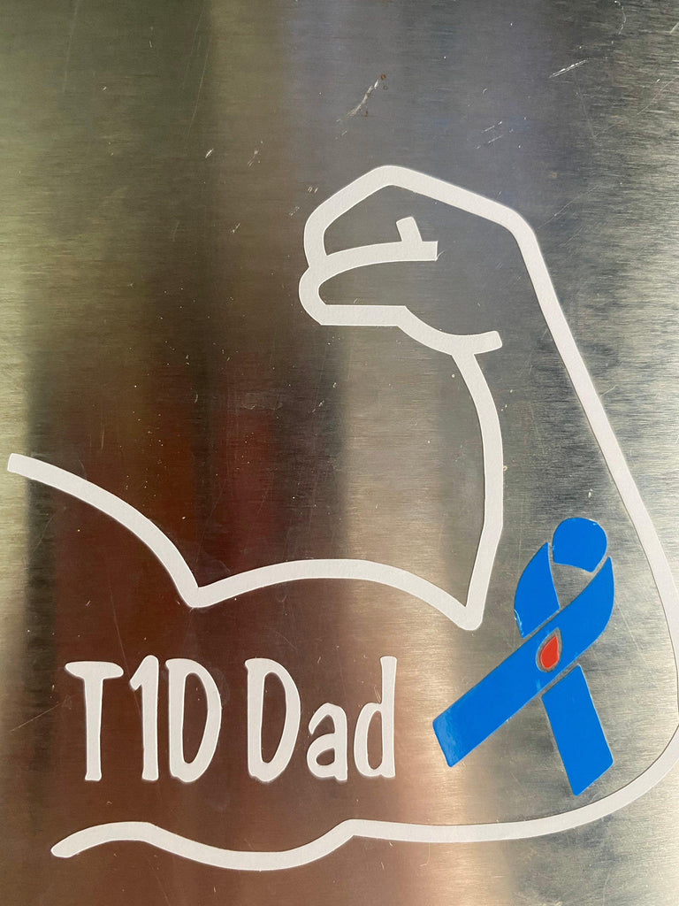 Diabetes Decal, Diabetic Dad Decal, Type 1 Bicep Sticker Decal, Masculine Type 1 Decals, Car Stickers, Type 1 Diabetes Awareness, DAD Decals - The Useless Pancreas