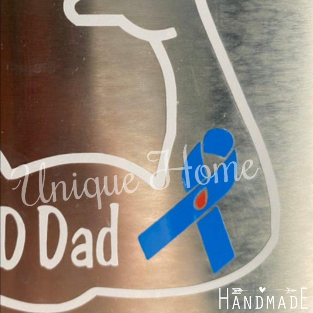 Diabetes Decal, Diabetic Dad Decal, Type 1 Bicep Sticker Decal, Masculine Type 1 Decals, Car Stickers, Type 1 Diabetes Awareness, DAD Decals - The Useless Pancreas