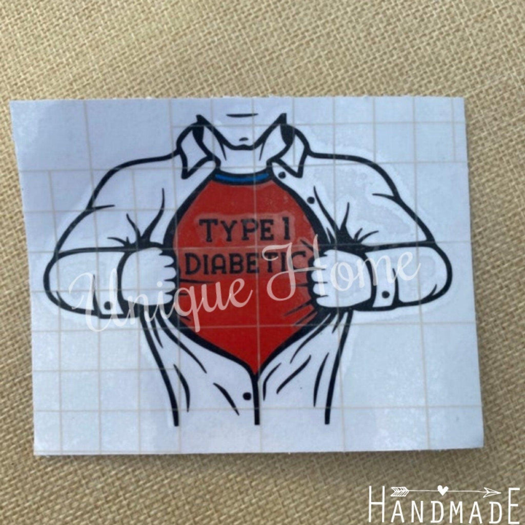 Type 1 Diabetic Man, Masculine Diabetic Sticker, Car Sticker, Diabetes Awareness Sticker, Type One Diabetes Decal, Insulin Dependent, - The Useless Pancreas