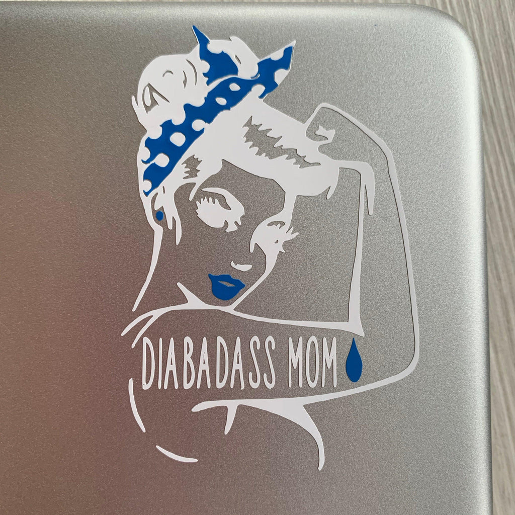 Rosie the Riveter T1D vinyl decals available in multiple different phrases. Laptop vinyl decals. - The Useless Pancreas