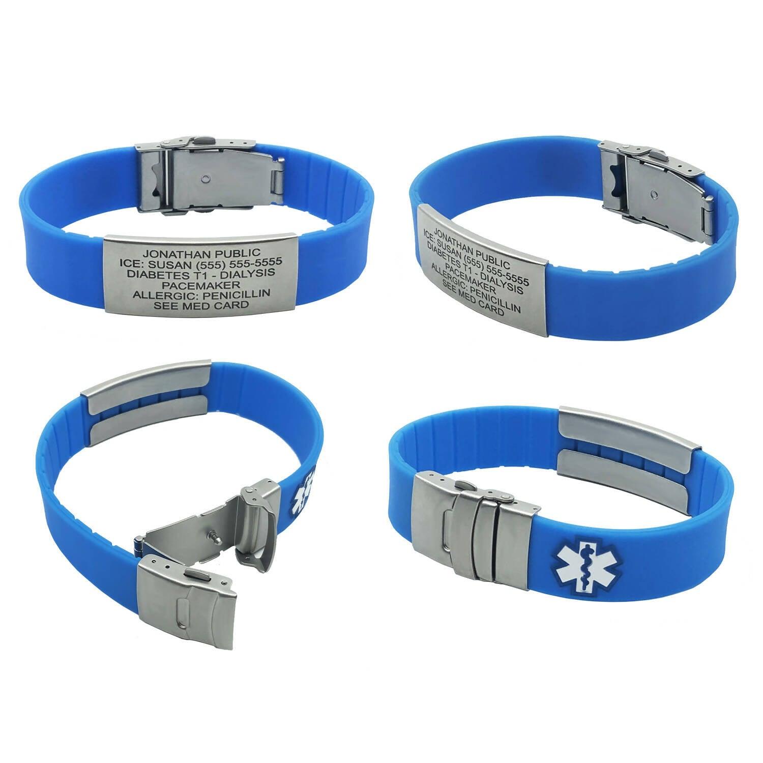 Nameinhea Custom Medical Alert Bracelets for Women Men Free Engraved  Adjustable Stainless Steel Waterproof Emergency Medical ID Bracelets  Allergy Wristband - Yahoo Shopping